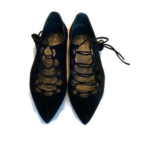 Stuart Weitzman Downstream Lace Up Flats size 10
